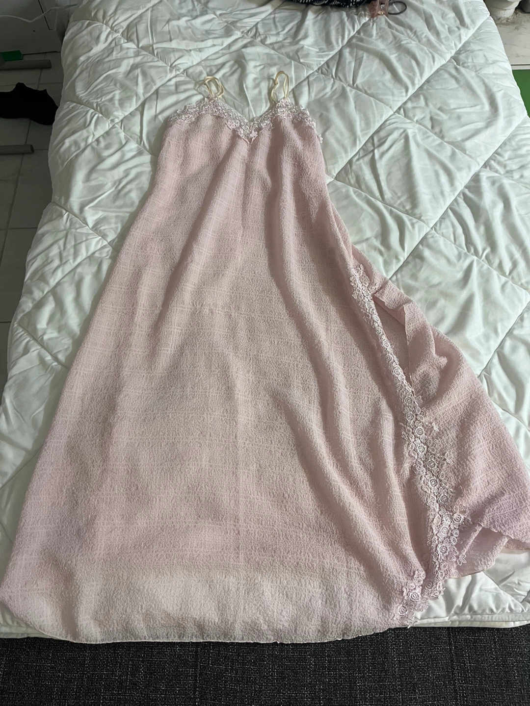 Pink Lace Trim Slip Dress - photo 3
