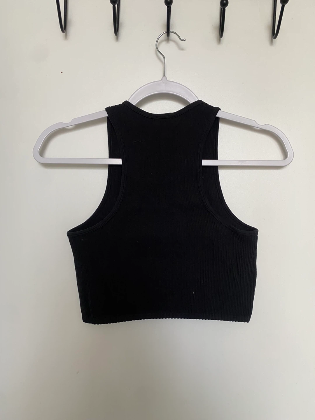 Zara Black Ribbed Racerback Tank Top -M/L - photo 2