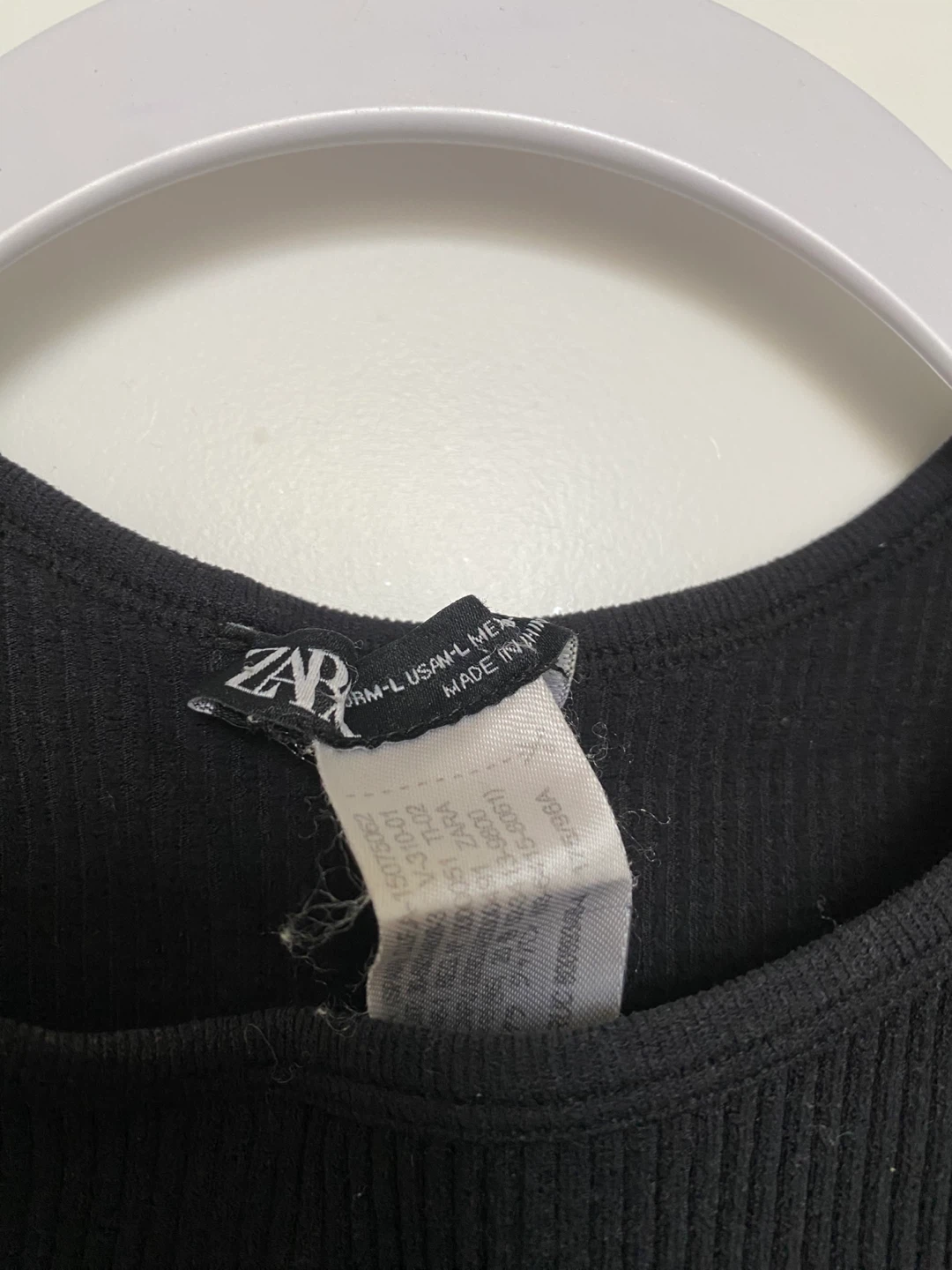 Zara Black Ribbed Racerback Tank Top -M/L - photo 3