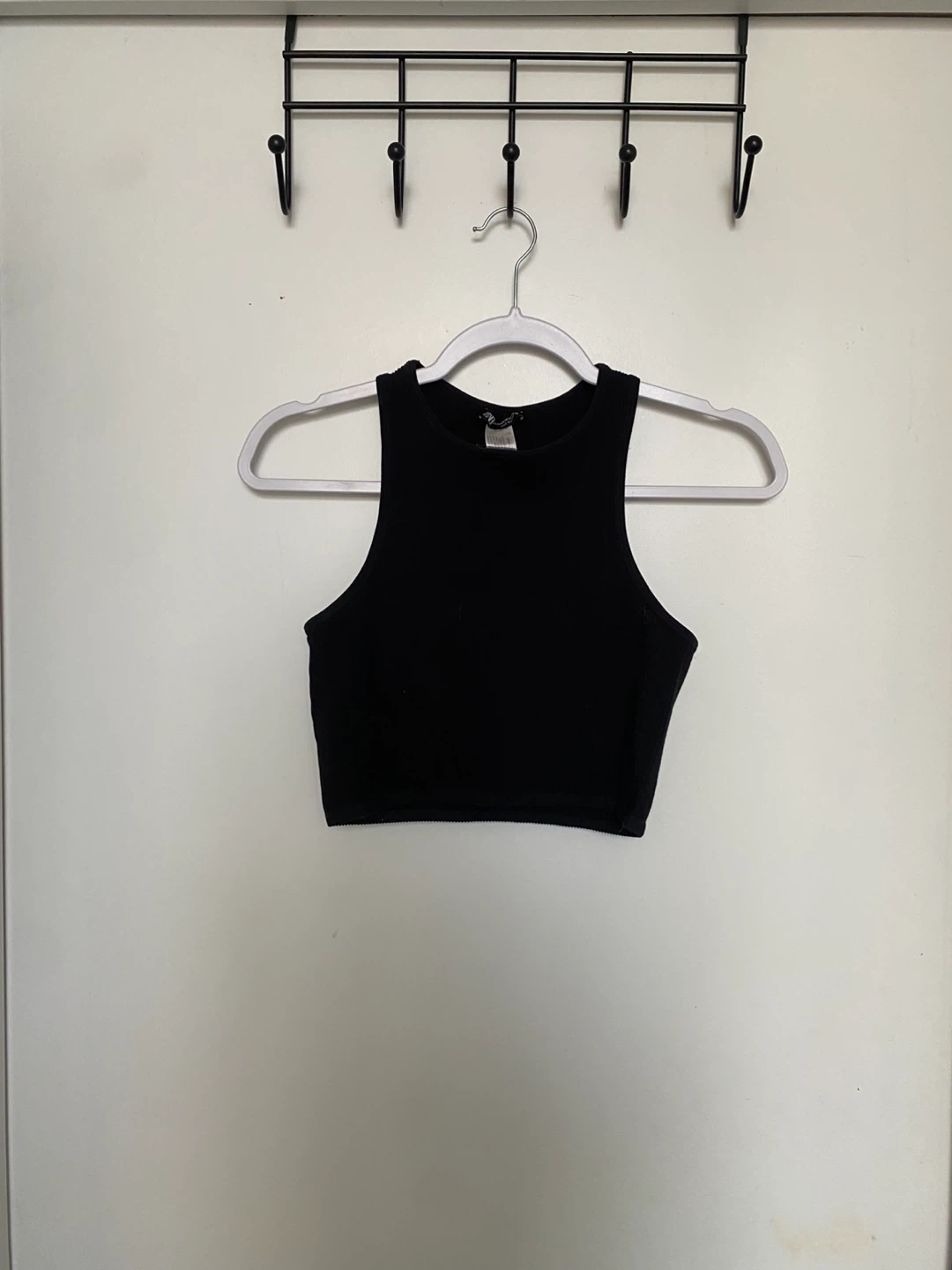 Zara Black Ribbed Racerback Tank Top -M/L