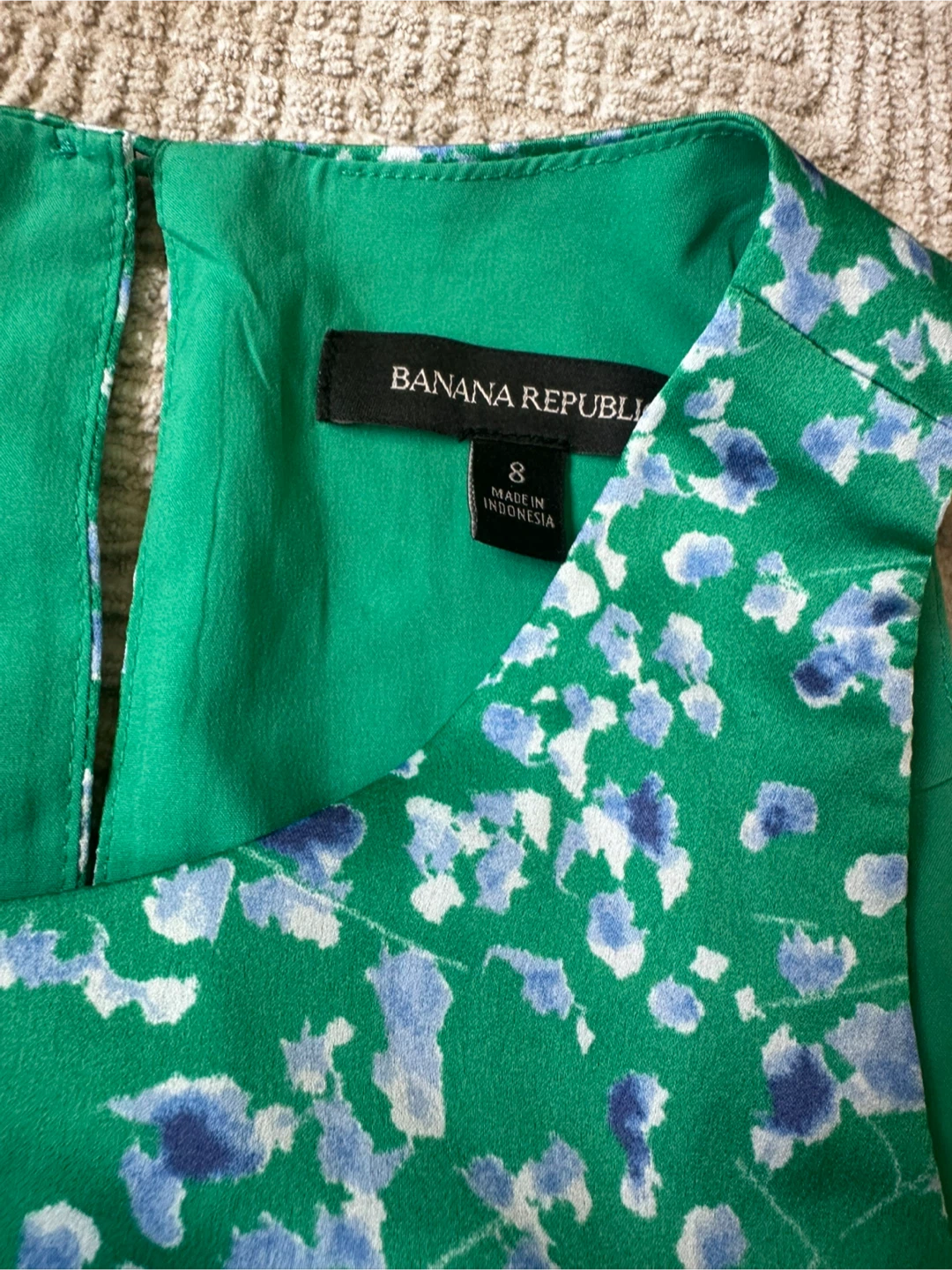 Banana Republic Green Floral Dress Size 8 - photo 3