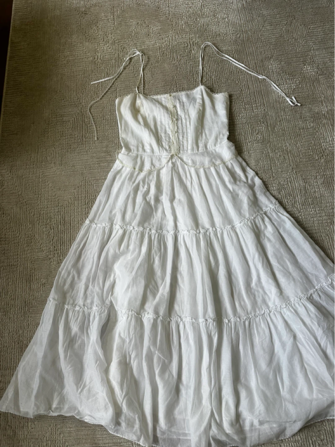 Robert Rodriguez Tiered Sundress with Lace Trim - photo 2