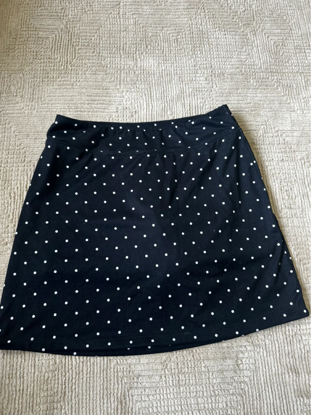 Segments Luxe Skort - Black with White Polka Dots