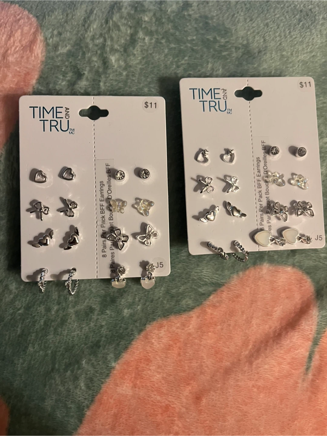 Time and Tru 8 Pairs BFF Earrings
