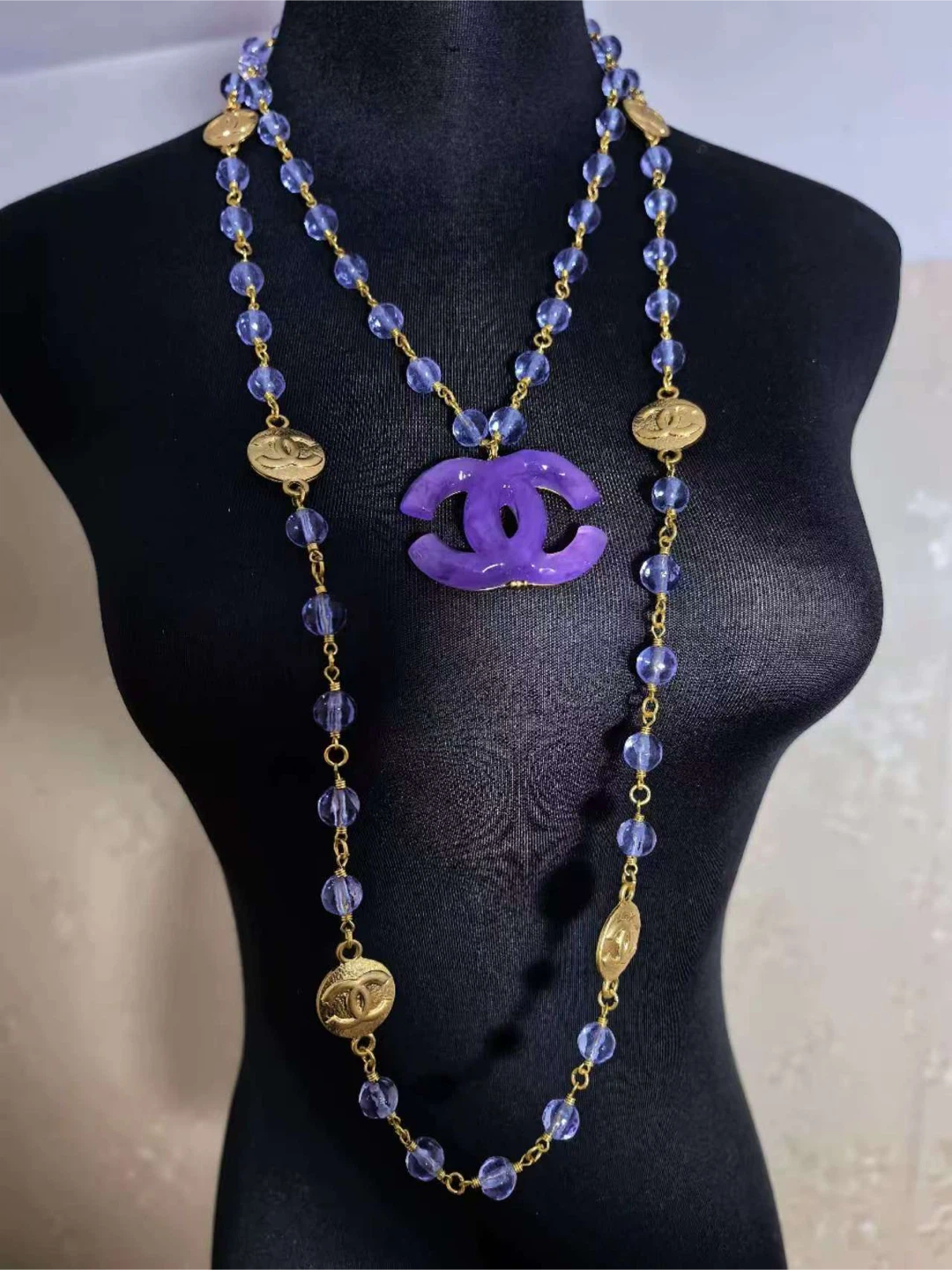 CC Logo Beaded Necklace
