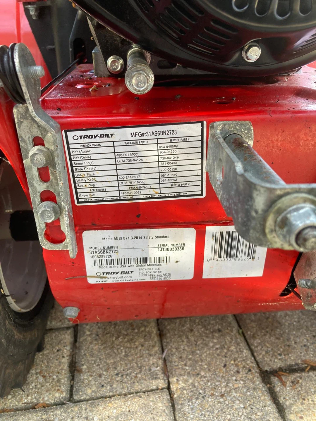 Troy-Bilt Storm 2410 Snow Blower - photo 5