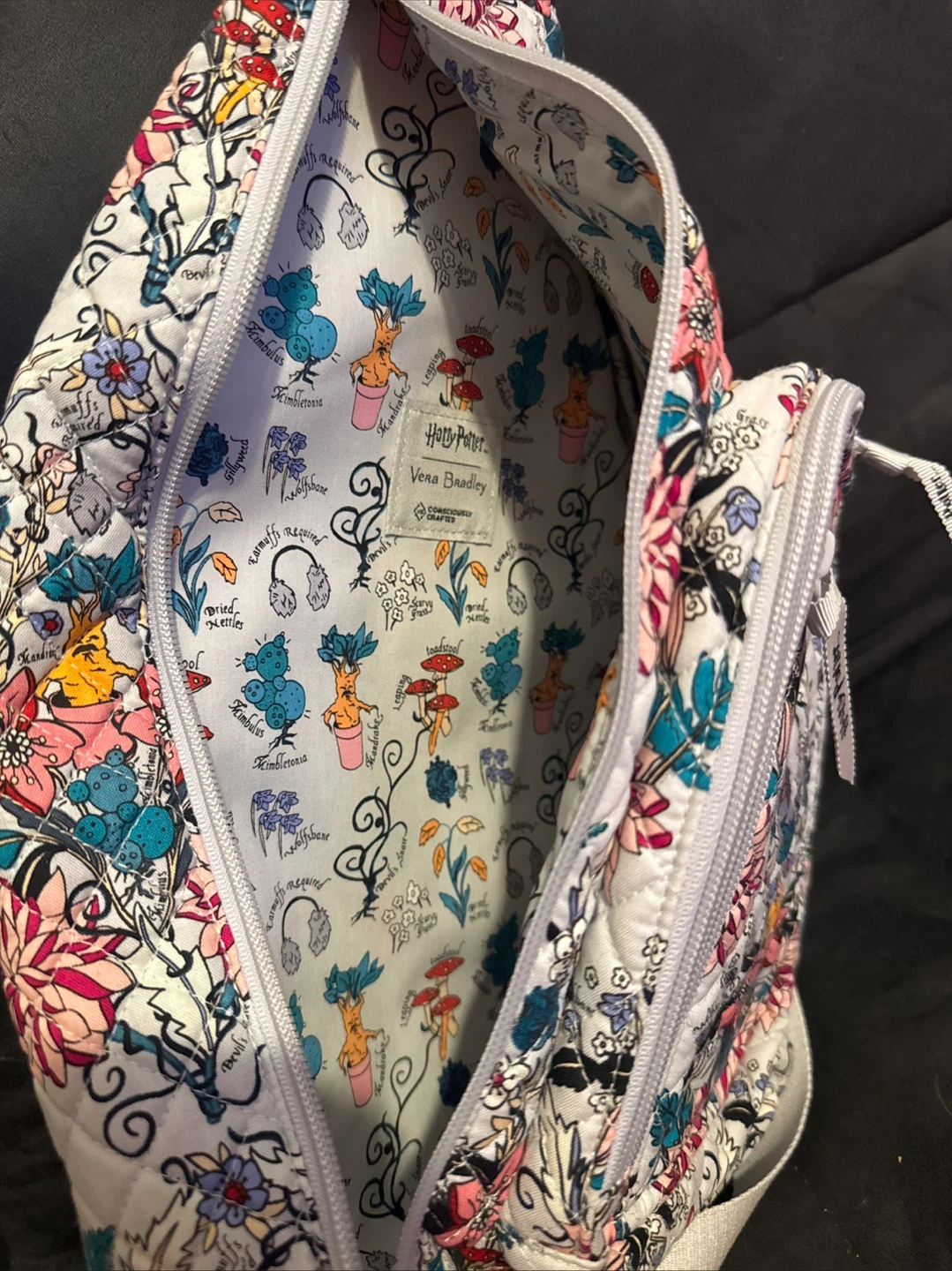 Vera Bradley Sling Backpack Harry Potter Herbology Collection - photo 4