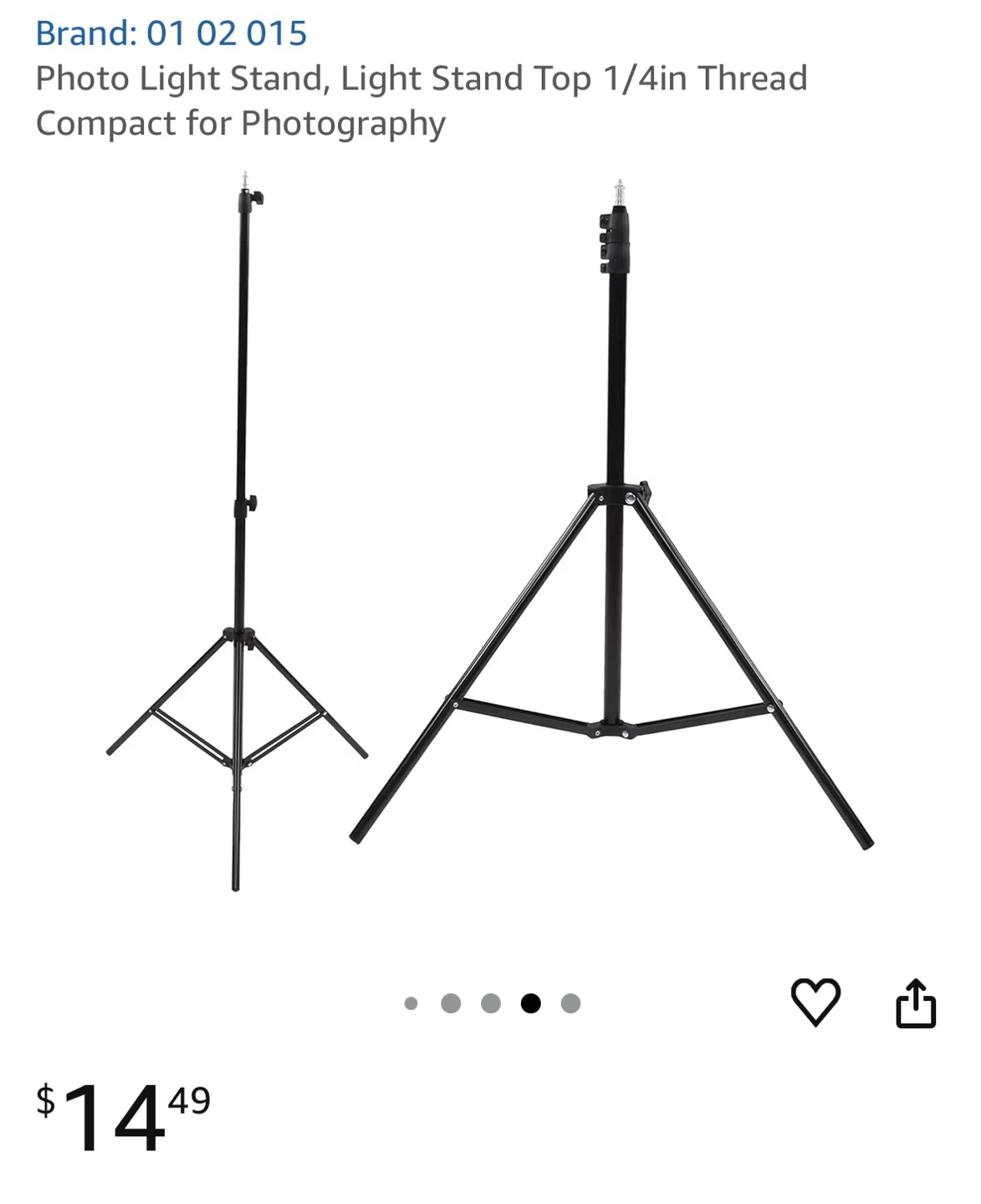 Junior Light Stand Model 10-1004J - Black - photo 4