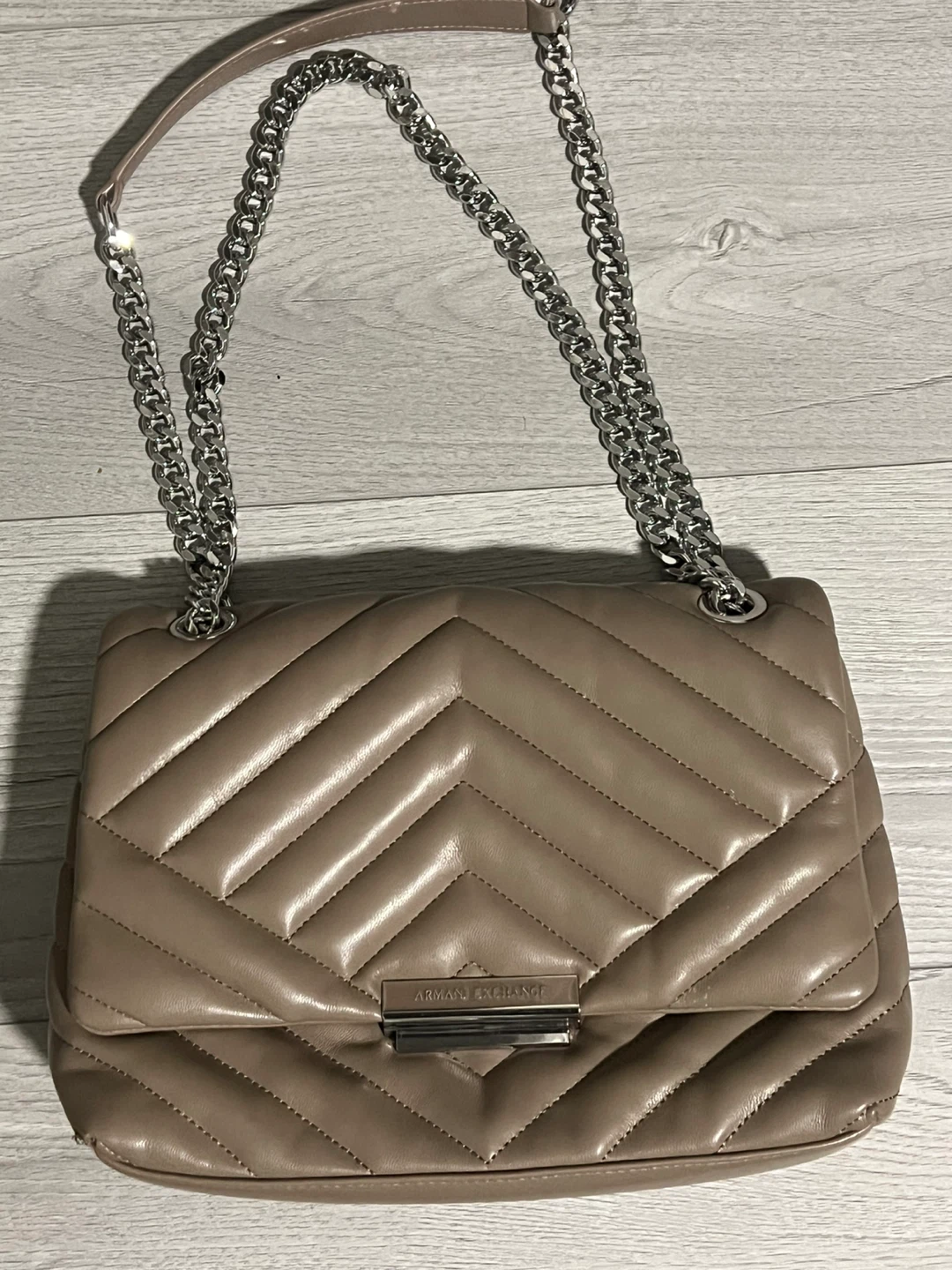 Armani Exchange Quilted Chain Shoulder Bag