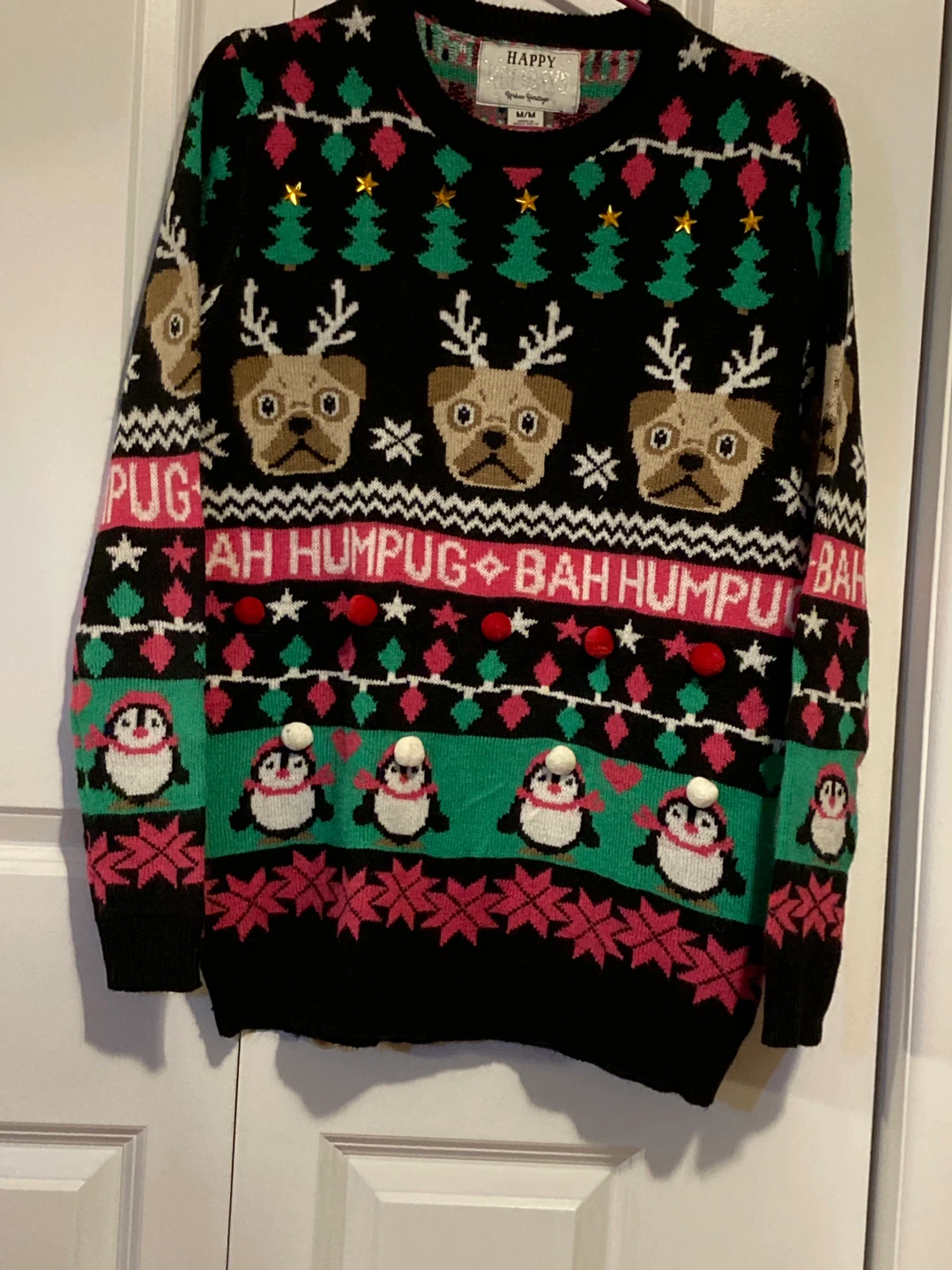 Urban Heritage Pug Christmas Sweater M/M