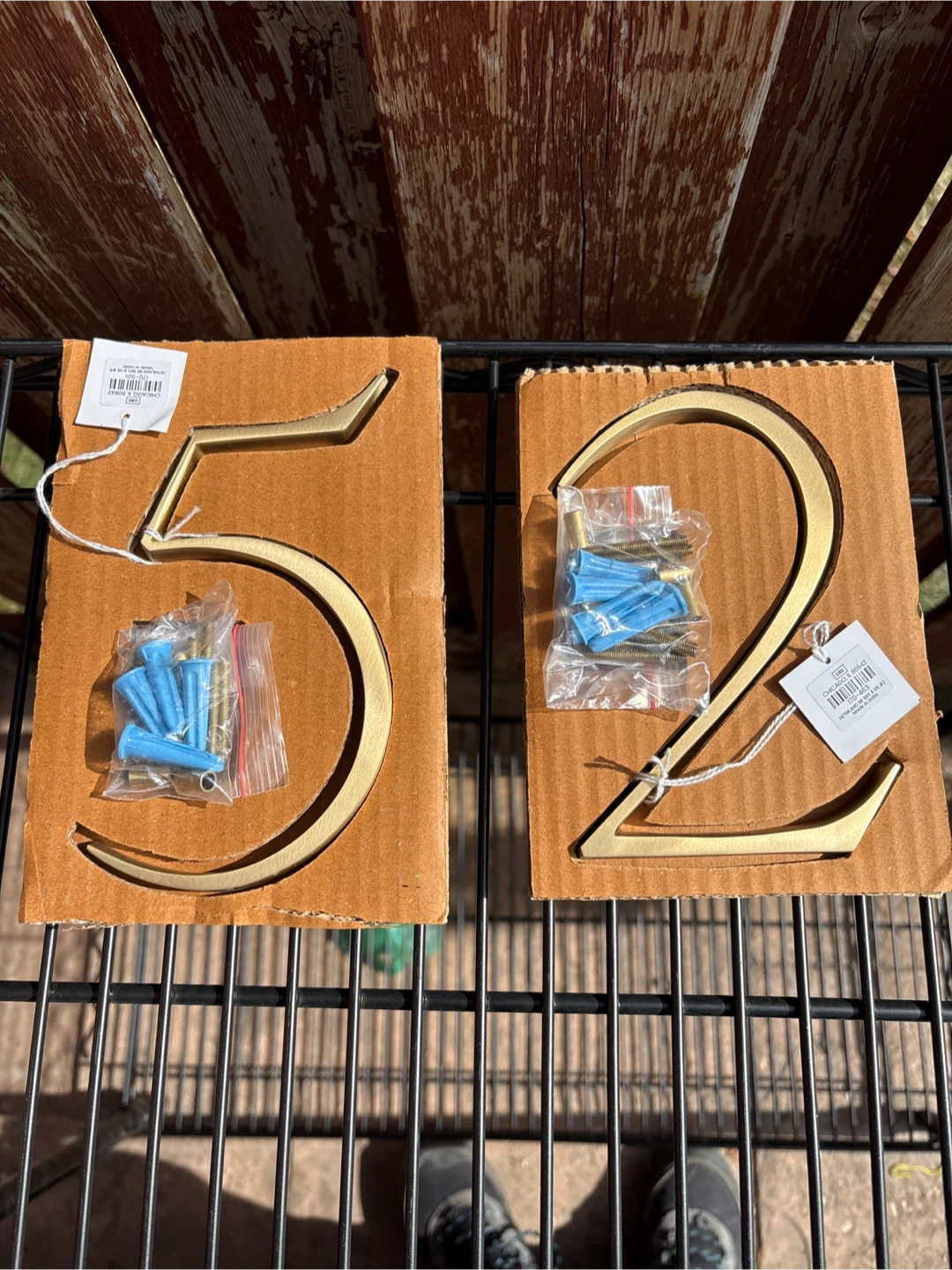 House Numbers 5 and 2 - Brass. - photo 2