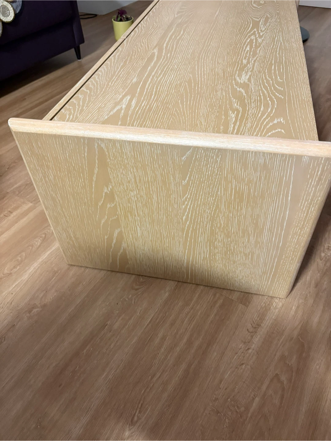Light Wood Coffee Table with 2 Drawers - photo 2