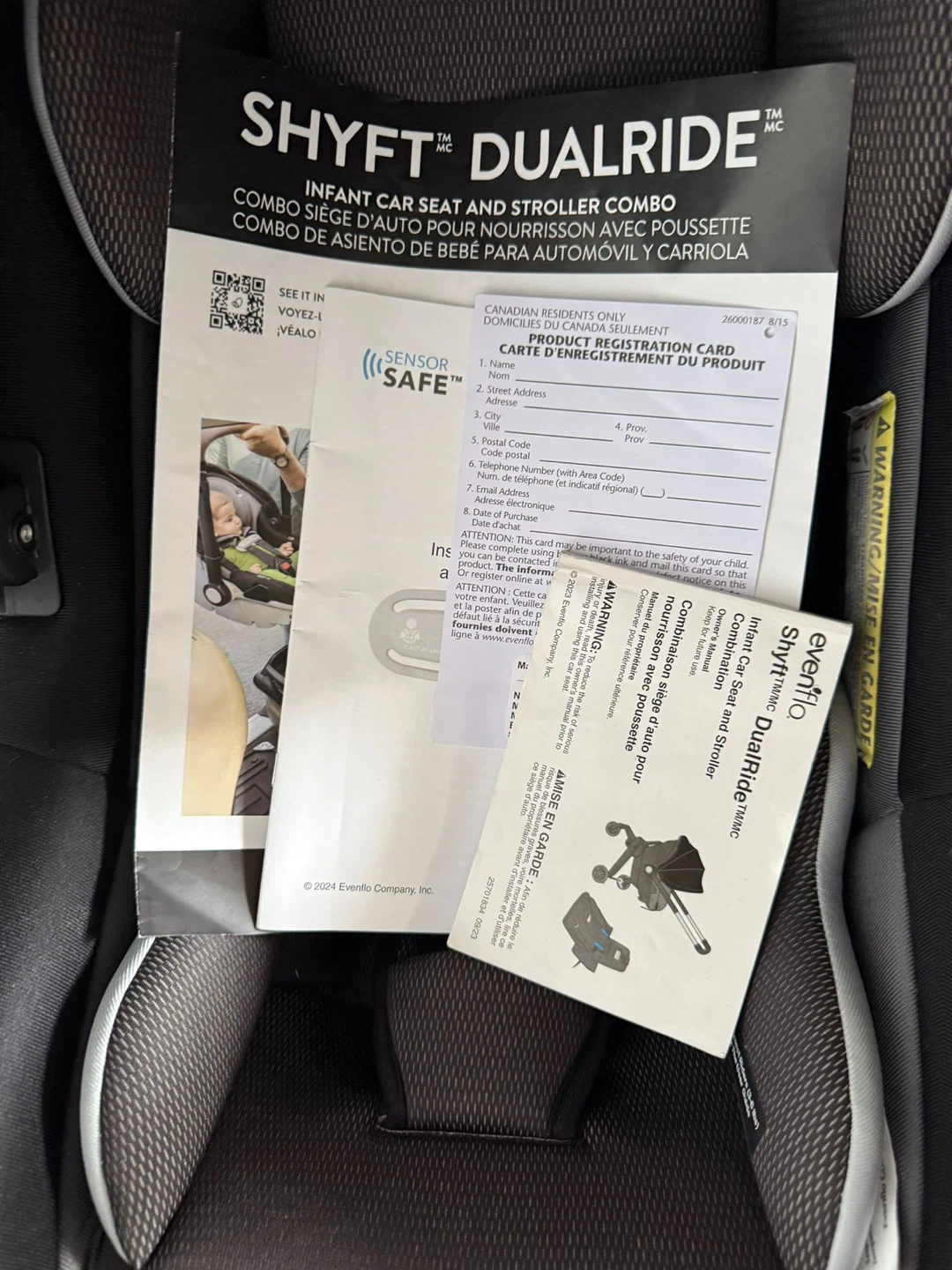Evenflo Shyft DualRide Infant Car Seat and Stroller - Black - photo 5