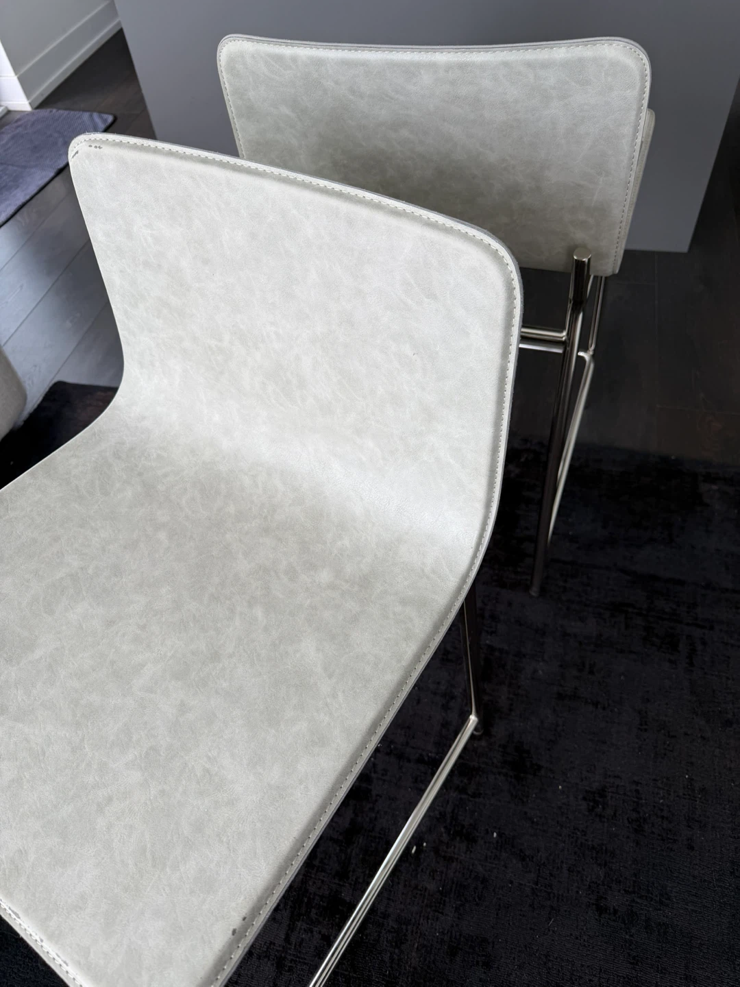 Pair of Grey Bar Stools from C2B