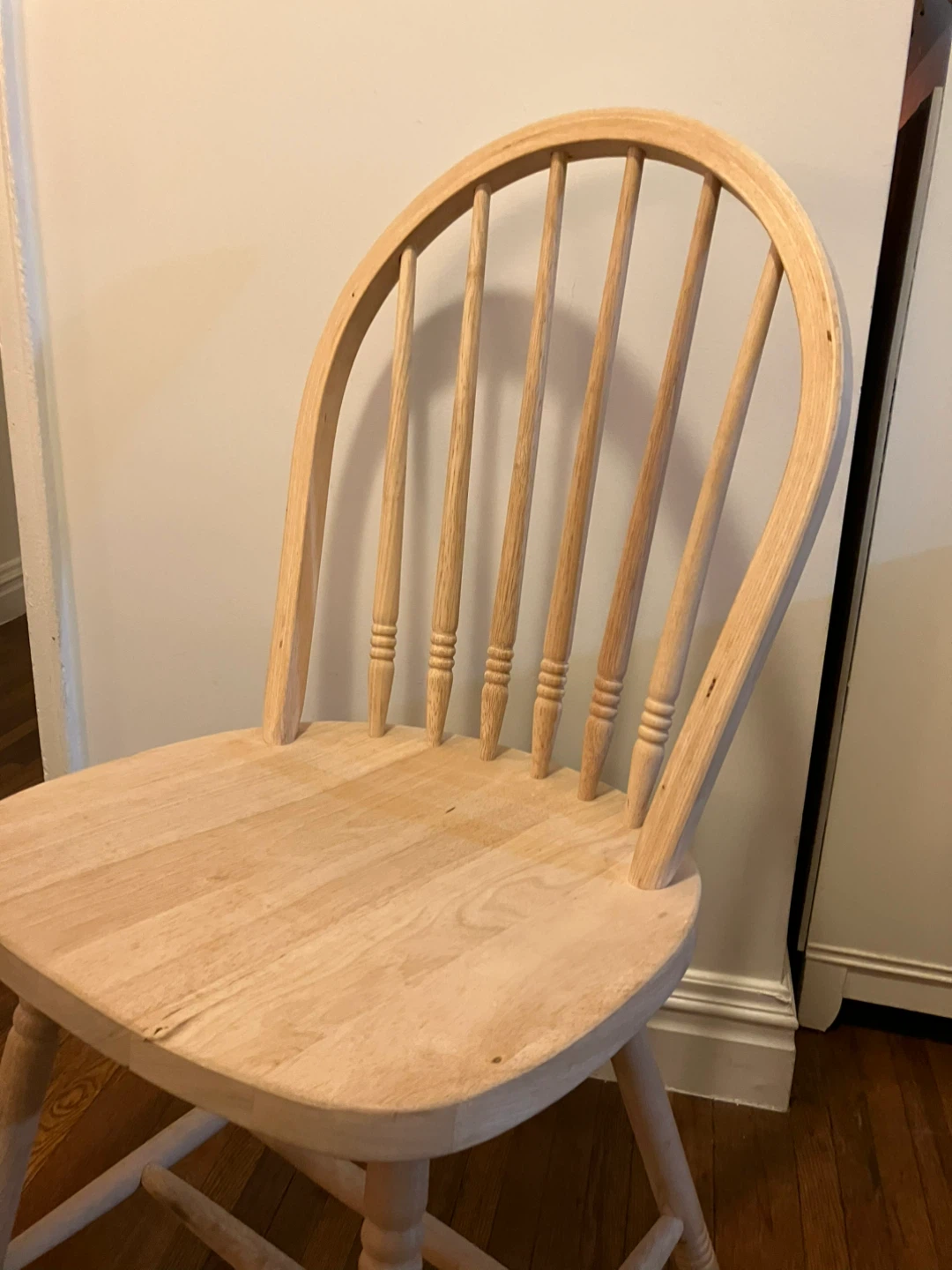 Chairs 4 raw natural wooden - photo 3
