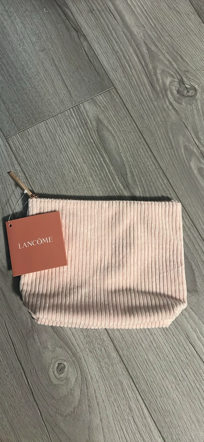 Lancôme Pink Corduroy Makeup Bag