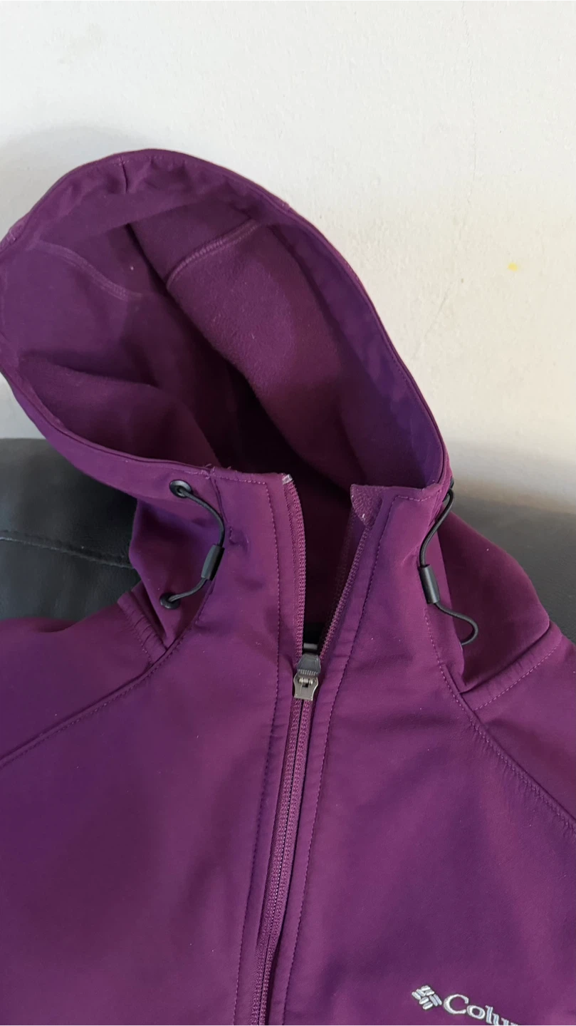 Columbia Purple Softshell Hooded Jacket XS - photo 4