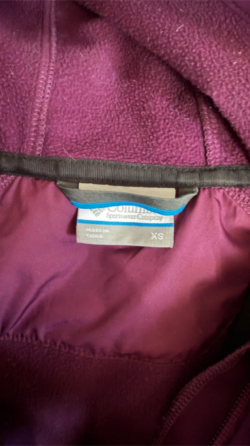 Columbia Purple Softshell Hooded Jacket XS - photo 2