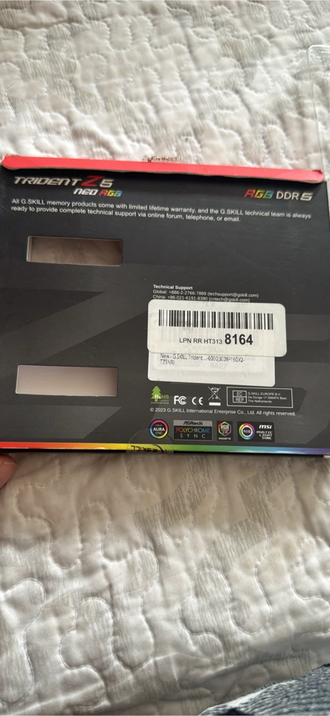 16GB stick of G.Skill Trident Z5 Neo RGB DDR5-6000 CL30 RAM - photo 5
