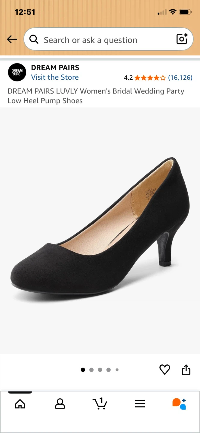 DREAM PAIRS Women's Black Suede Low Heel Pump Shoes - photo 3
