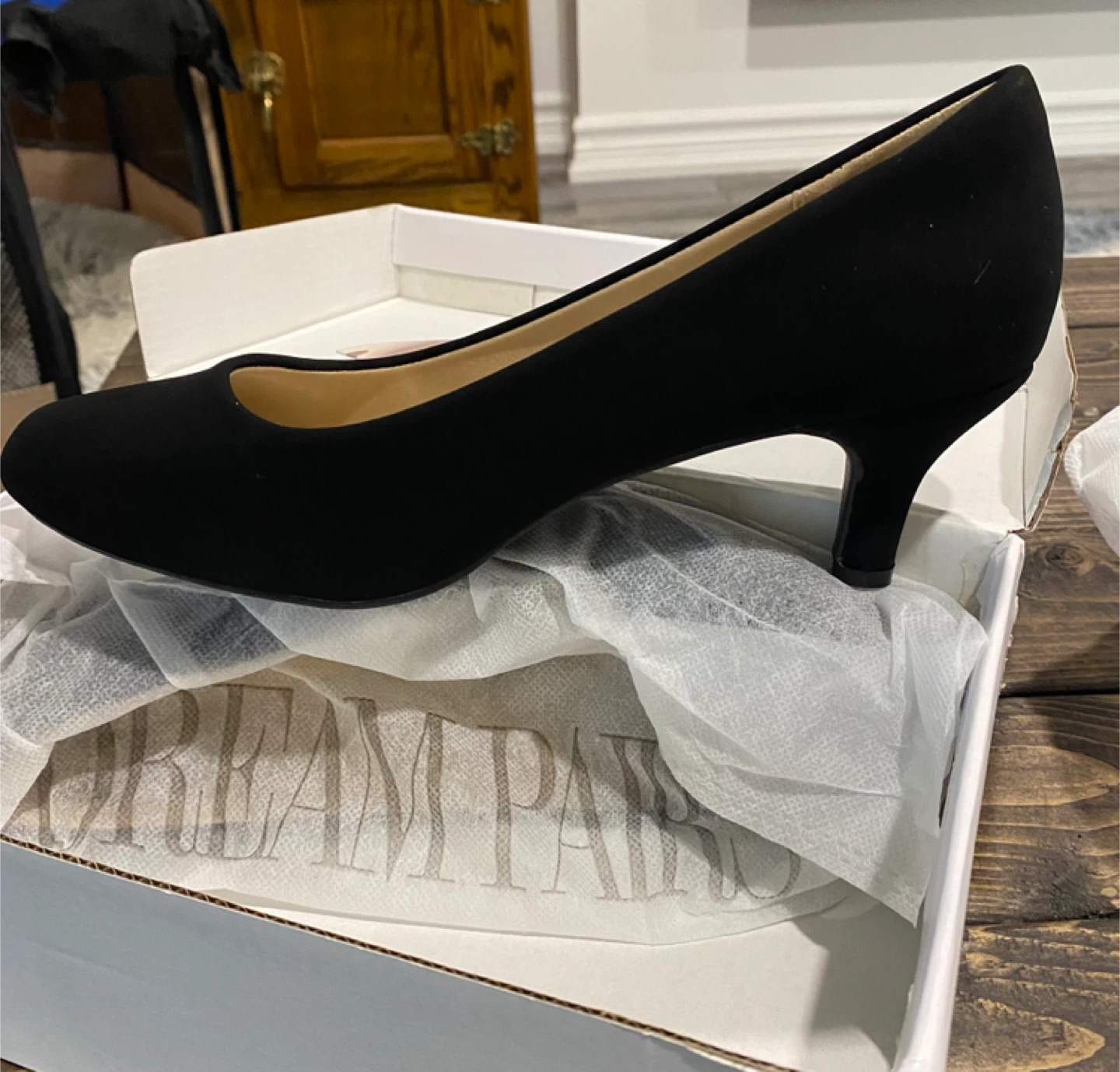 DREAM PAIRS Women's Black Suede Low Heel Pump Shoes - photo 4