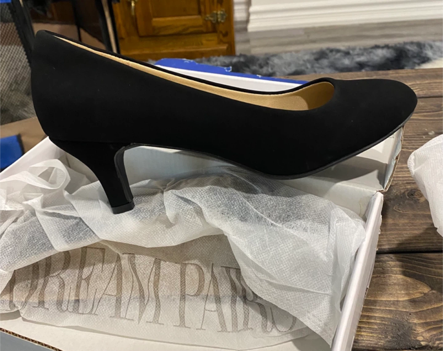 DREAM PAIRS Women's Black Suede Low Heel Pump Shoes - photo 5