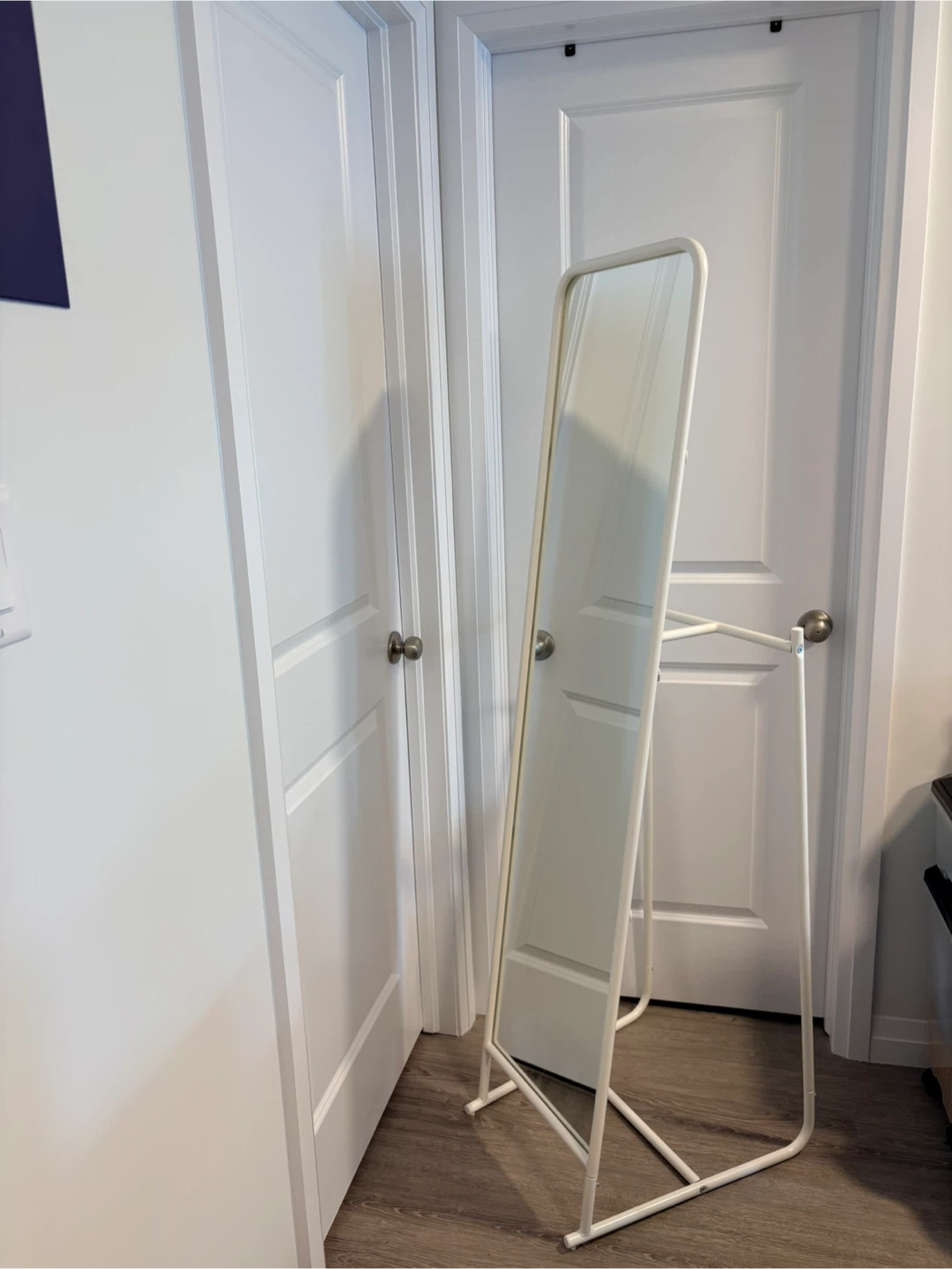 IKEA standing mirror with hooks