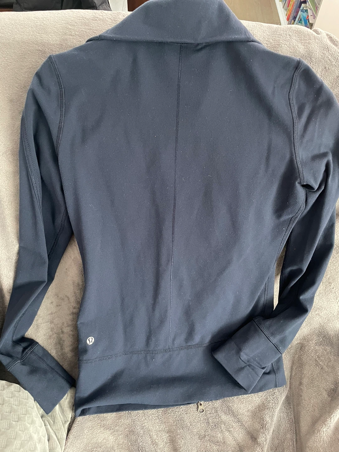 Lululemon Navy Blue Full Zip Jacket with Collar - photo 2