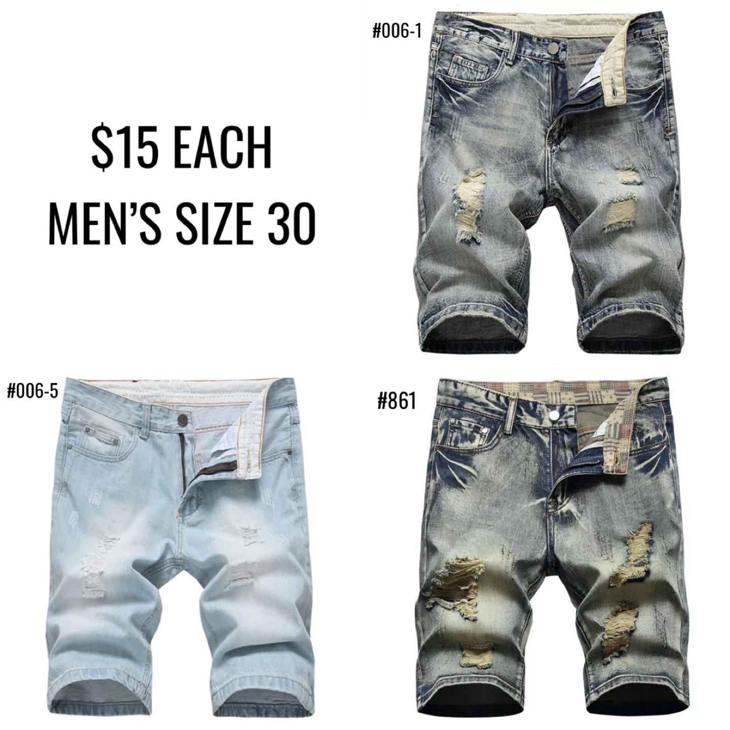 SIZE 28-46: Men’s Denim Jean Shorts - photo 3