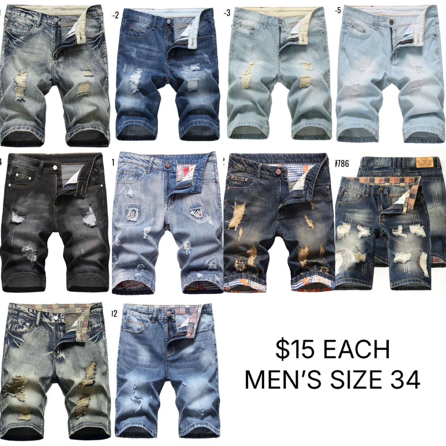 SIZE 28-46: Men’s Denim Jean Shorts - photo 5