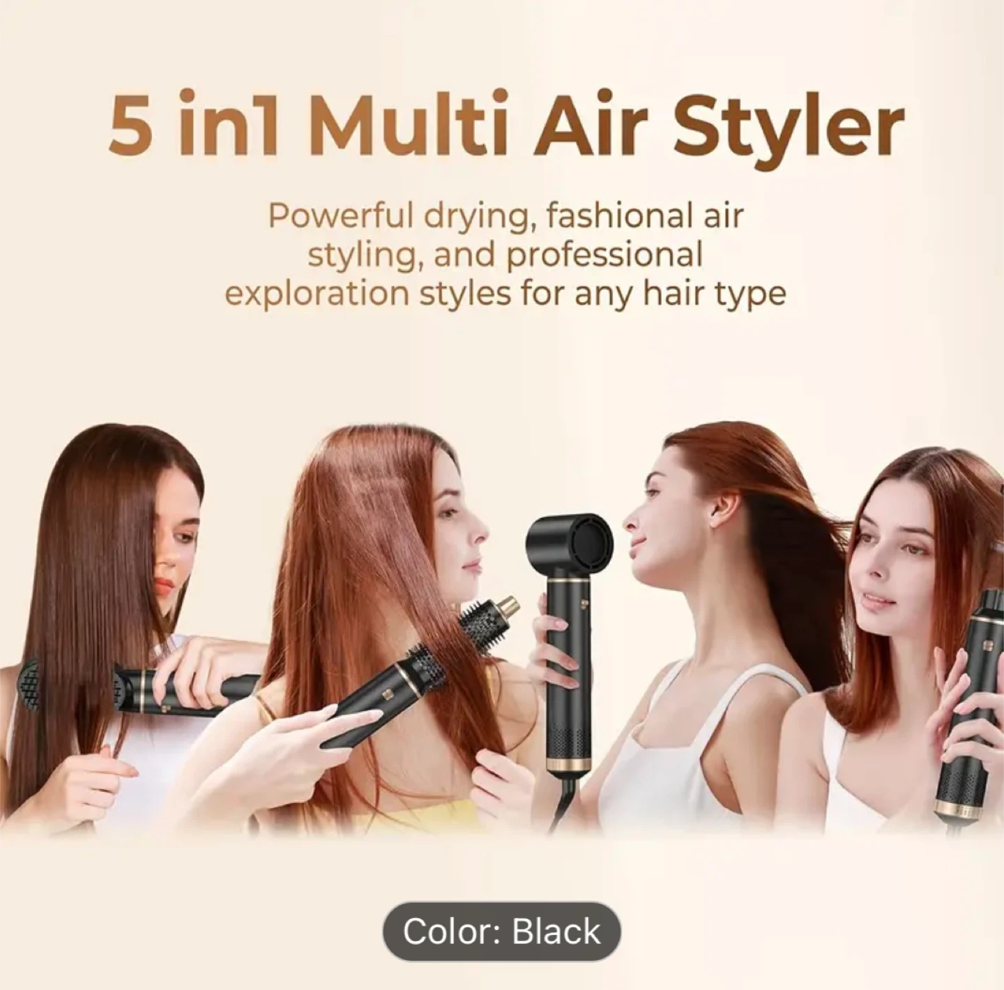 (NEW) 5-in-1 Air Styler Set - Black - photo 4