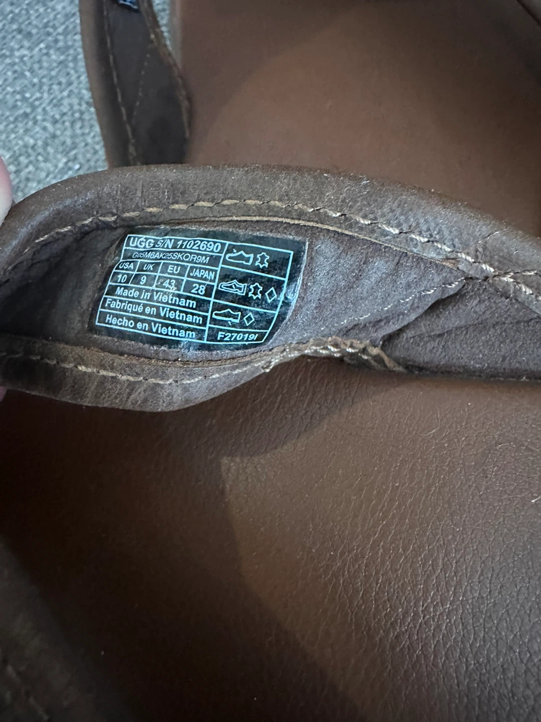 Sandale UGG en cuir brun pour homme - grandeur 10 - photo 4