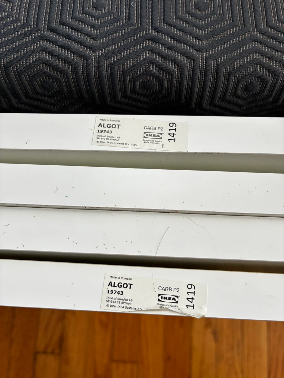 IKEA ALGOT White Shelving Unit Components