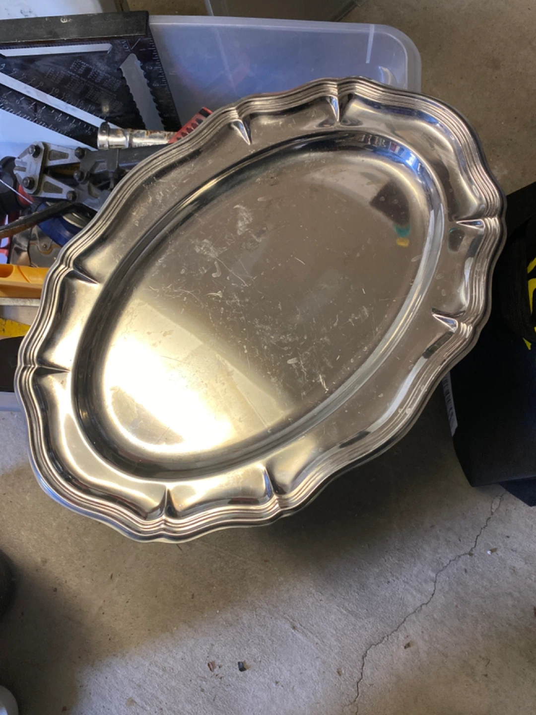 Stainless steel oval tray