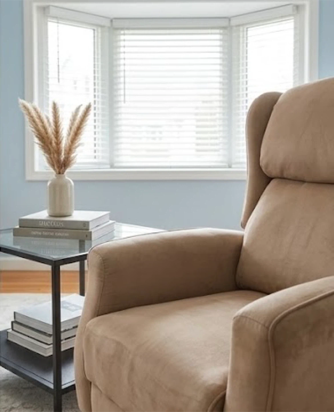 Stylish Beige Wingback Accent Chair – Comfortable & Modern
