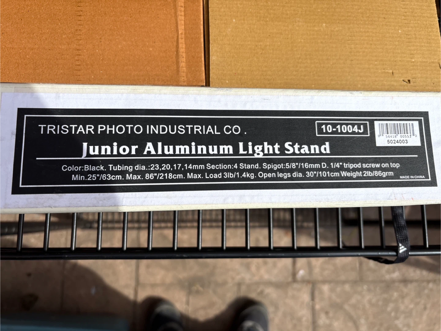 Junior Light Stand Model 10-1004J - Black - photo 5