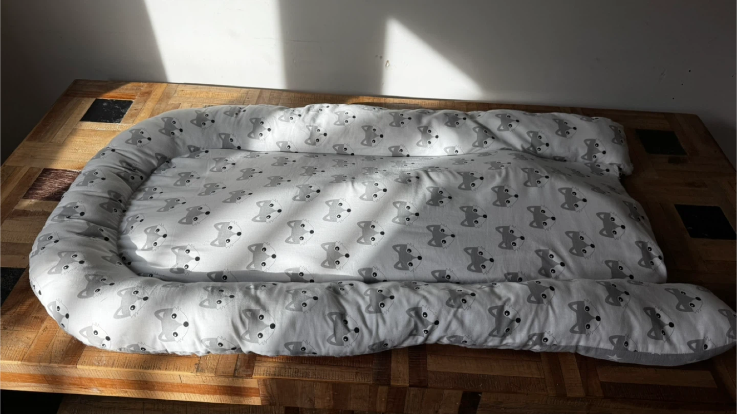 Baby Lounger Bed with Organic Cotton Fox Print - photo 3