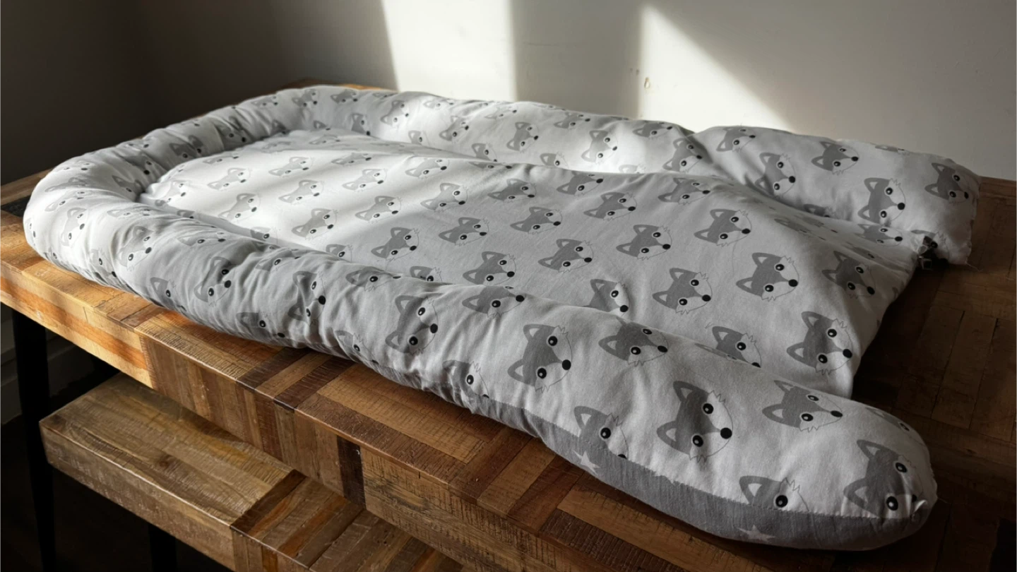Baby Lounger Bed with Organic Cotton Fox Print - photo 2