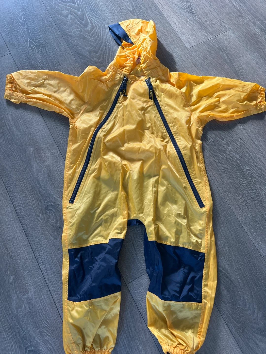 Tuffo Yellow Hooded Rain Suit - Size 2T