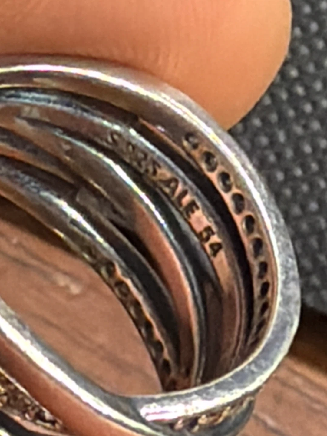 Pandora Silver Ring with Pave Crystals - Size 54 - photo 2