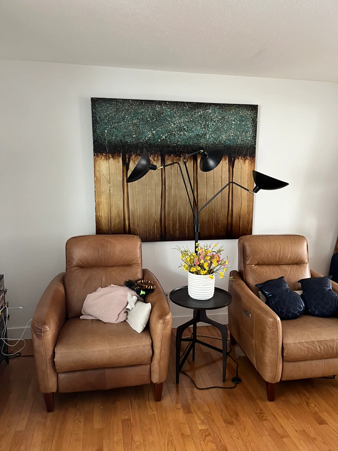 Textured Forest Trees Wall Art 50”x60”