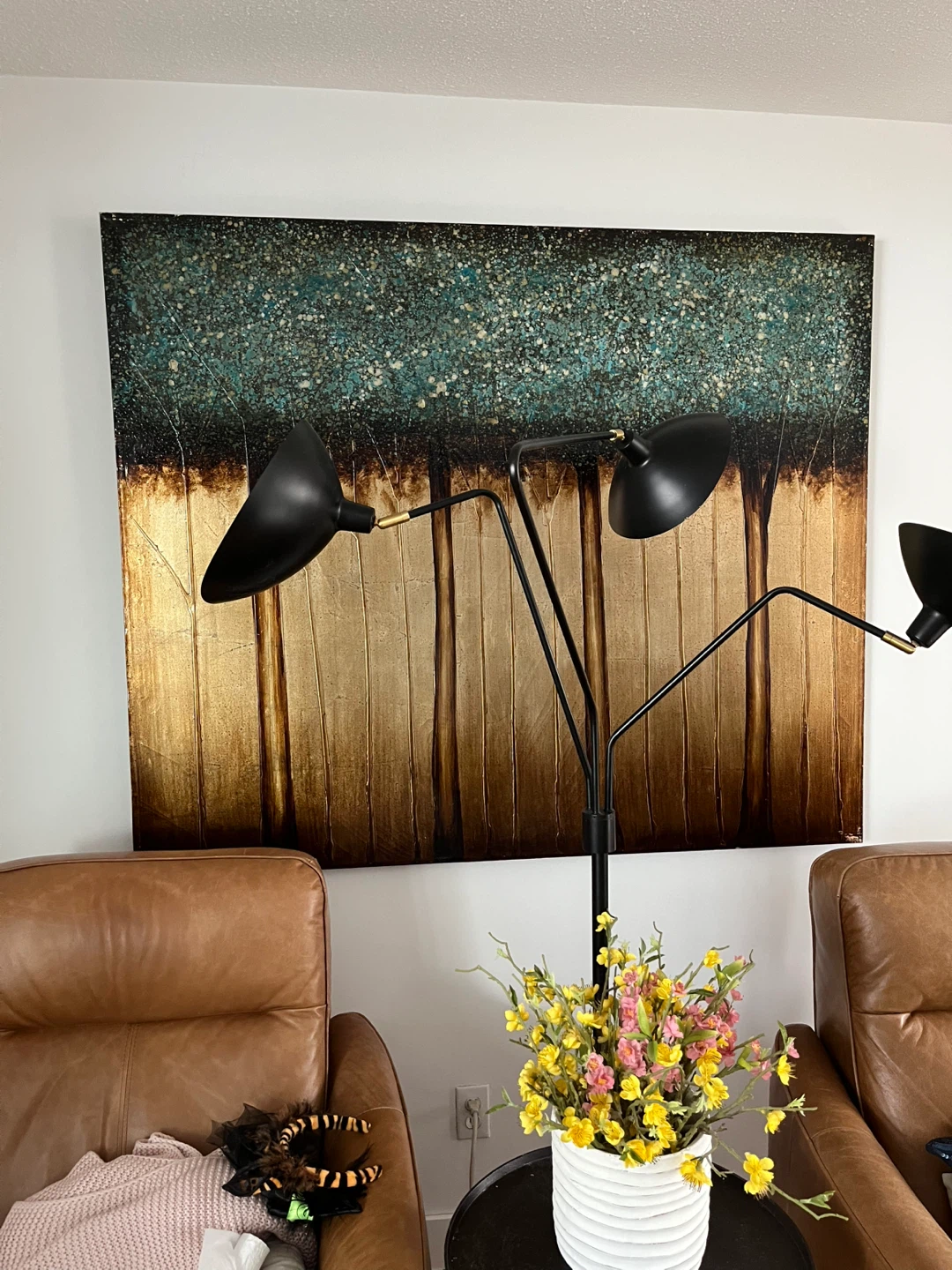 Textured Forest Trees Wall Art 50”x60” - photo 2