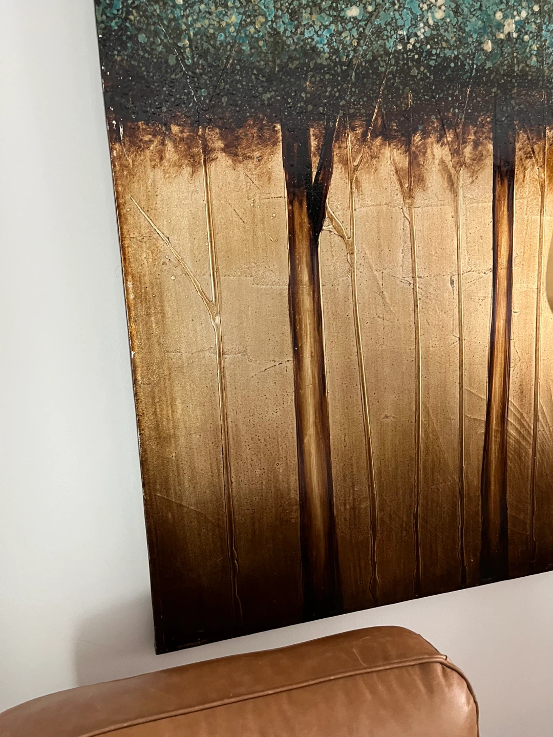 Textured Forest Trees Wall Art 50”x60” - photo 3