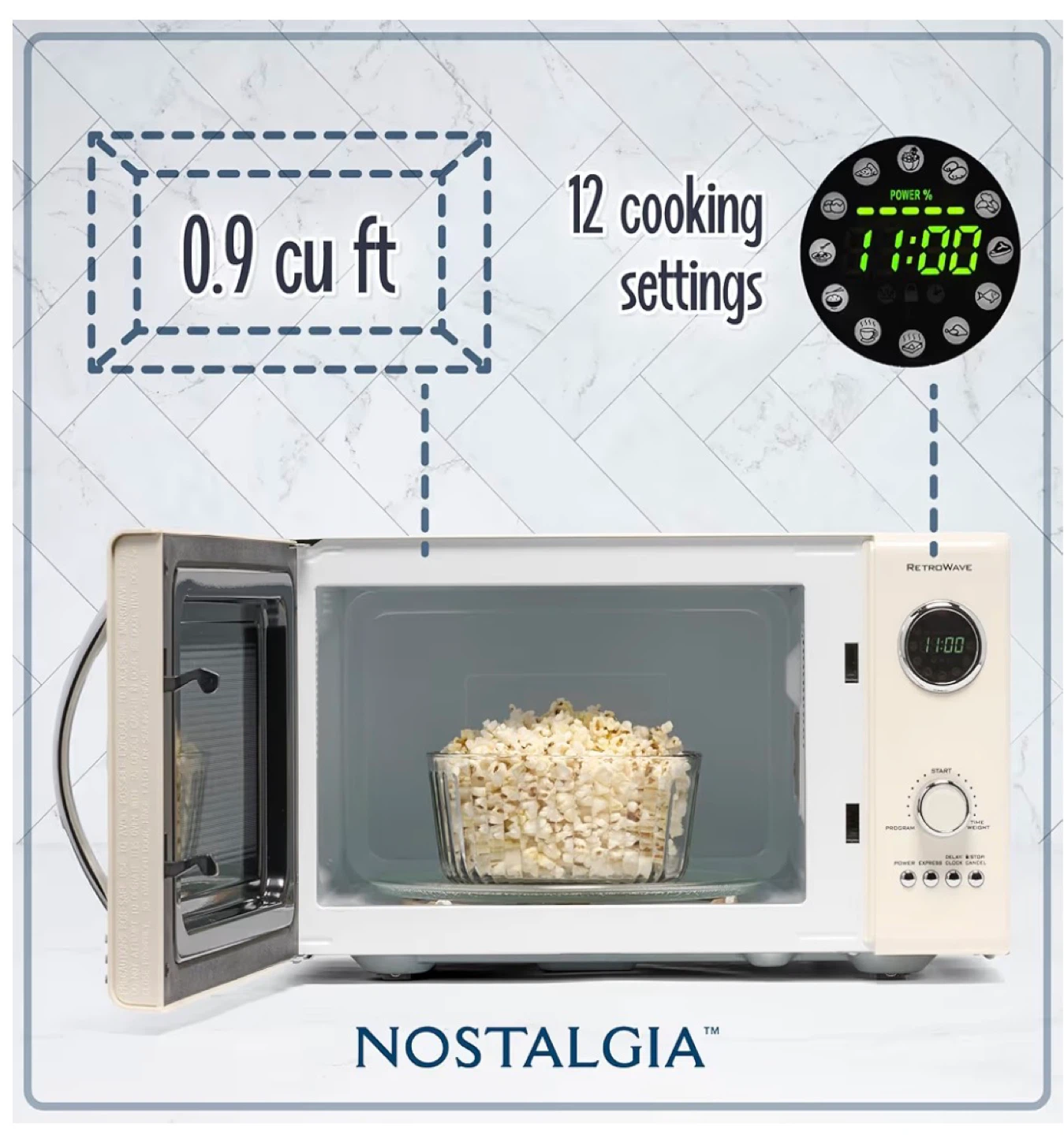 Nostalgia RetroWave Microwave - Cream - photo 3
