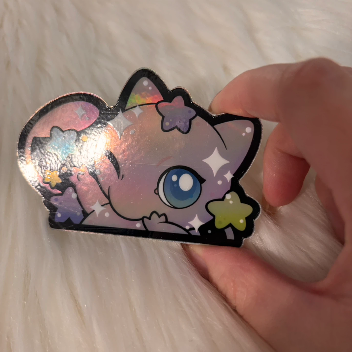 Holographic Mew Sticker by Michelle Coffee - photo 4