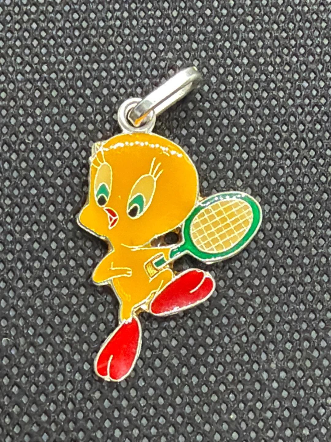 Warner Bros Tweety Bird Tennis Pendant Charm