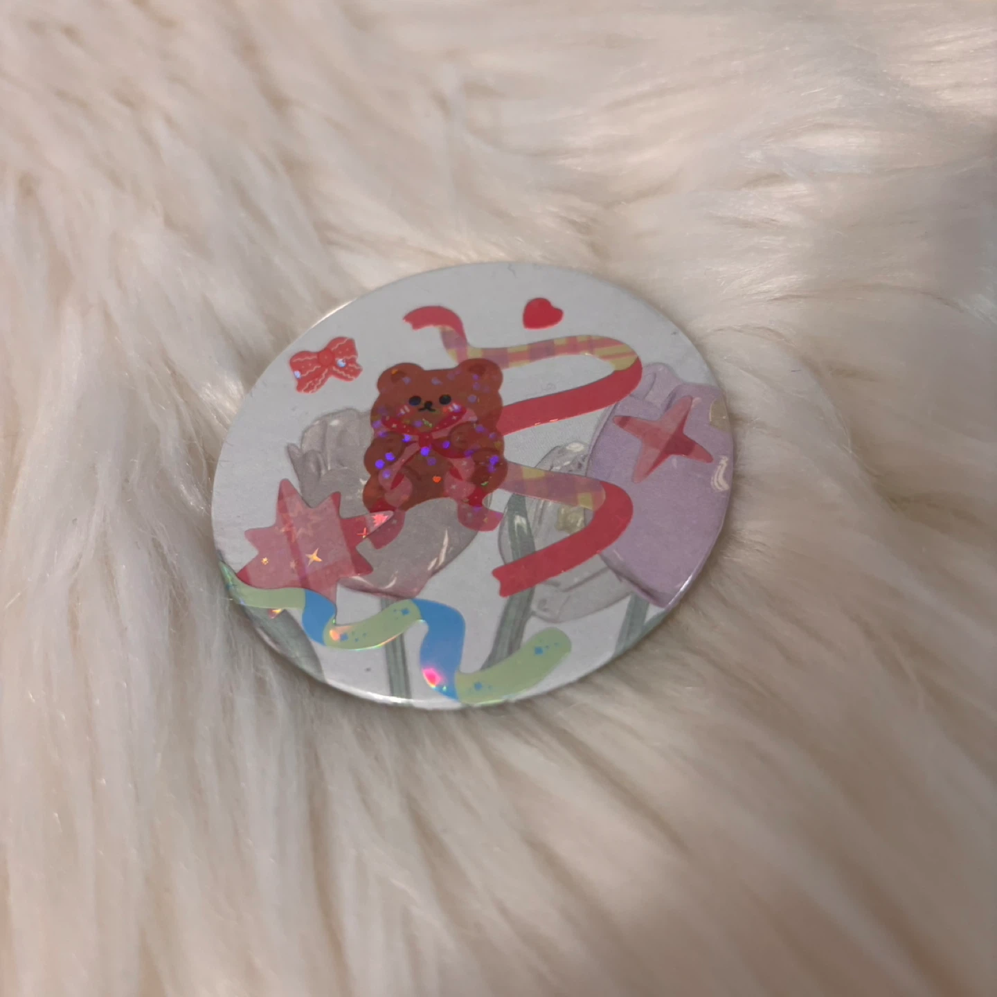 Cute Bear Mini Pocket Mirror - photo 2
