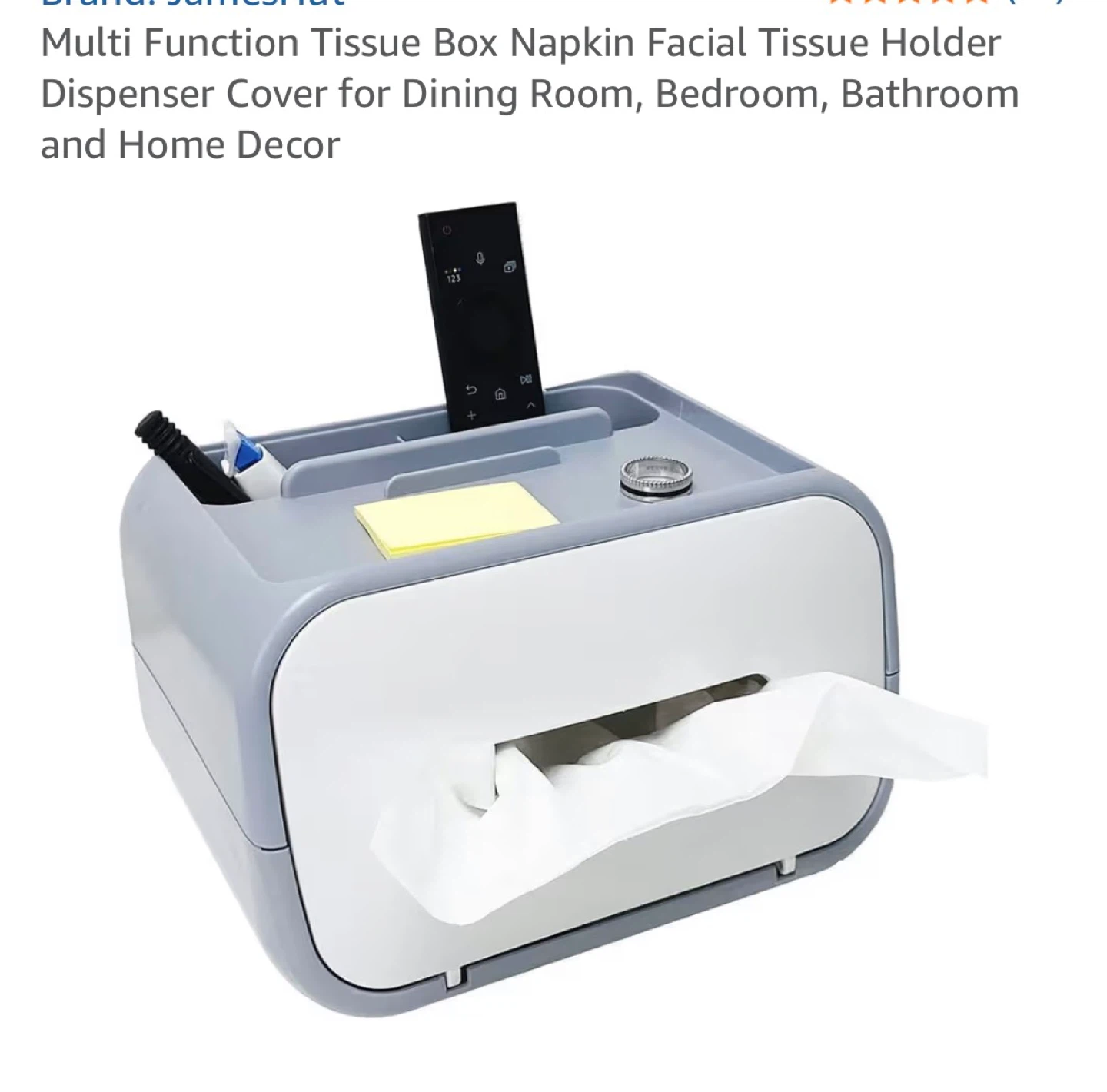 Modern Grey and White Tissue Box Holder