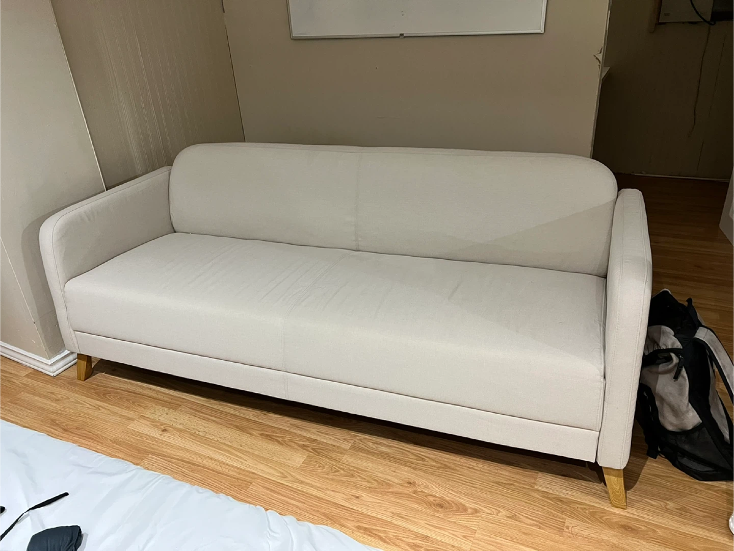 IKEA LINANÄS 3-Seater Sofa - Vissle Beige
