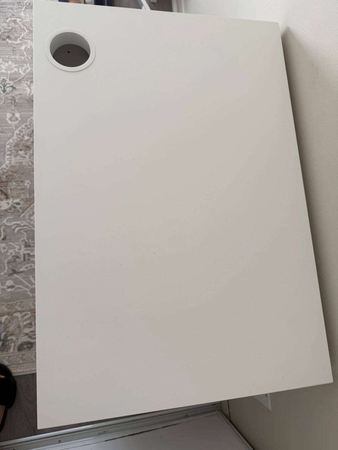 White Desk with Drawer - photo 2